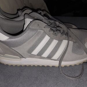 adidas Gray and White Athletic Shoes